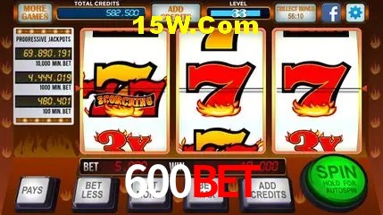 Sessão de jogo em andamento no aplicativo 600BET para Android
